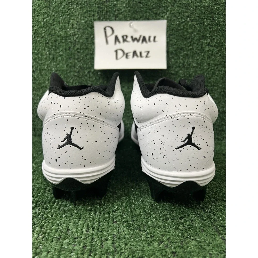 Nike Air Jordan Stadium 90 TD Football Cleats White Black Men's 9 HQ0210-100